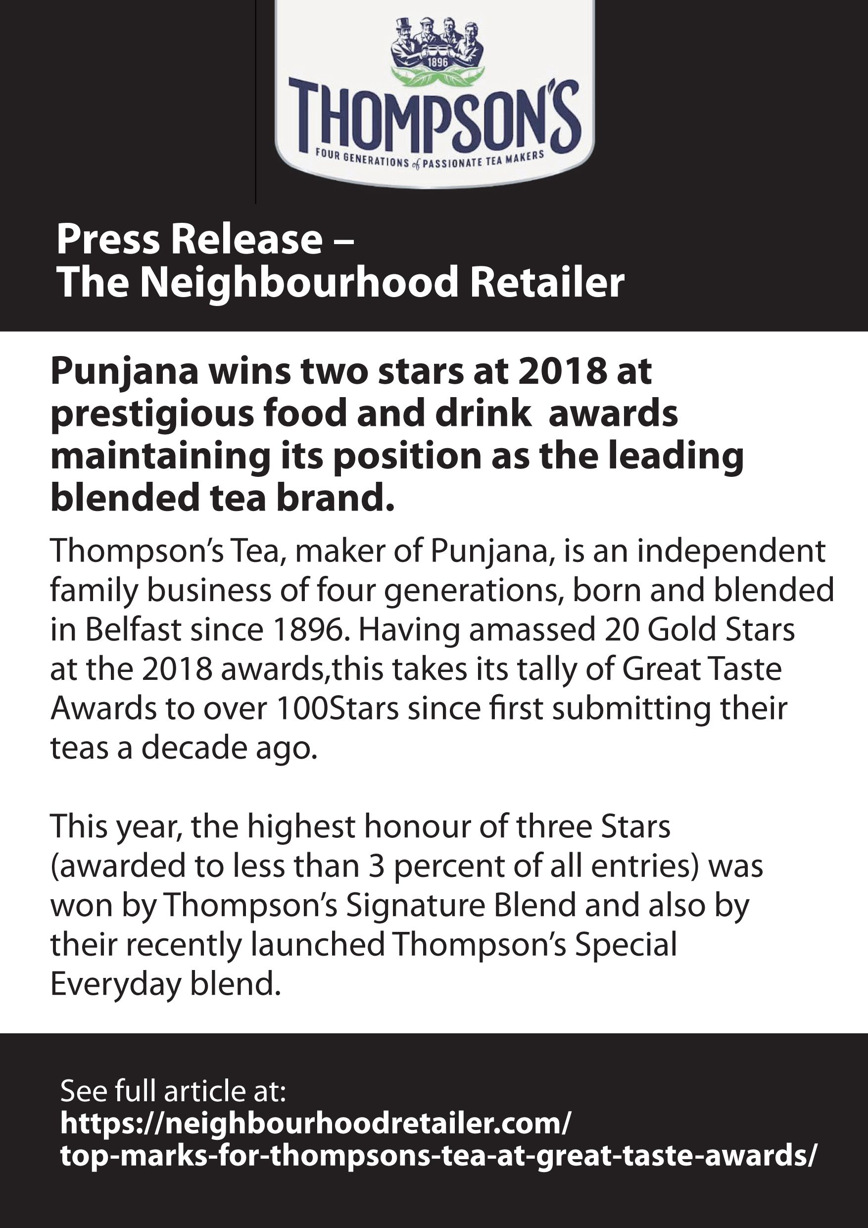 Punjana Wins Two Stars at Prestigeous Awards